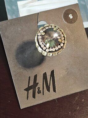 H&M Cocktail Sparkly Statement Ring SZ Sm